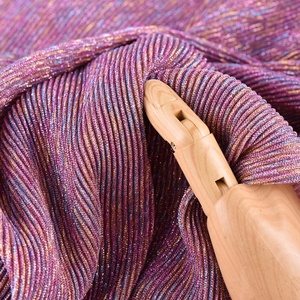 Tissu plissé composite en maille métallisée brillante en polyester 100% <span class=keywords><strong>Lurex</strong></span> pour vêtements - Product Image 4