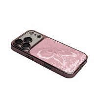 Sunmorn 100 Designs Mise à Jour Quotidienne pour la Collection Femme : Étui de Protection Antichoc avec Lentille Miroir Papillon Fraise et Support