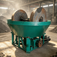 Mesin Penggiling Bijih Keras Hemat Energi Tahap Awal Langsung dari Pabrik, Wet Pan Mill untuk Pengolahan Primer Tambang Emas