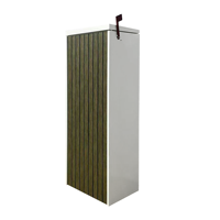 Boîte à colis verticale autoportante effet bois, boîte aux lettres sécurisée en métal pour l'extérieur avec cadre blanc pour villa, maison, OEM, ODM
