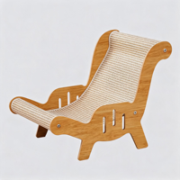 Grande Maison de Luxe en Bois pour Chat, avec Griffoir, Chaise Longue et Lit Canapé Moderne en Sisal, Protection de Meubles, pour Intérieur