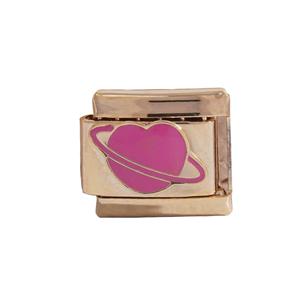 Italian Modular Charm Bracelet Set Heart Pattern Zinc Alloy DIY Jewelry Gift for Unisex - Product Image 4