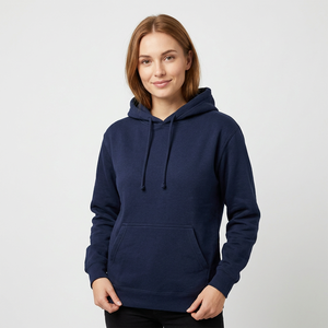 Mens <b>Navy</b> Pullover Hoodie Jersey Knitted Hooded <b>Sweatshirt</b> Regular Fit Streetwear - Product Image 1