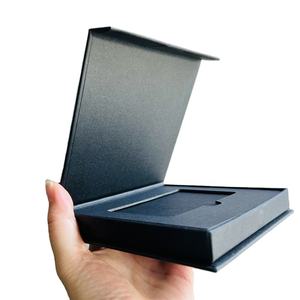 Scatola di imballaggio in cartone a forma di libro nero personalizzato scatola regalo magnetica Nfc scatola di biglietti da visita in metallo confezione - Product Image 2
