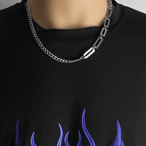 Collar Unisex de Acero Inoxidable Estilo Hip Hop con Cadena de Bambú, Personalizado, Combinable con Todo, Estilo <span class=keywords><strong>Wang</strong></span> Hedie, Diseño Cubano - Product Image 5