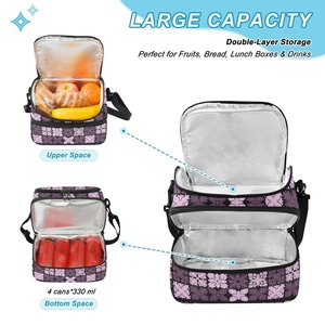 Customized Hawaiian Hau Floral New Portable <b>Lunch</b> <b>Bag</b> Food Thermal <b>Lunch</b> <b>Box</b> Food Delivery Insulated Cooler <b>Bag</b> for School Kid - Product Image 4