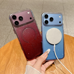 Funda Protectora Magnética Transparente con Brillantina para iPhone 18 Pro Max, Carcasa Rígida de PC para iPhone 17 Air 16 15 14 - Product Image 2
