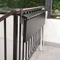 Table d'appoint d'extérieur, balcon, Table pliante suspendue, plate-forme réglable, Patio, Table de jardin, Bar, comptoir, Table d'extérieur