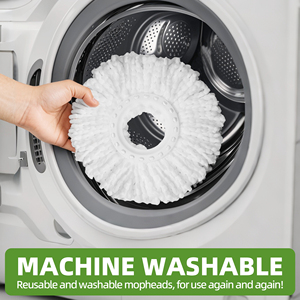 Scopa in Microfibra con Manico in Acciaio BNcompany con Secchio Strizzante e Ruote per Pulizie Domestiche - Product Image 5