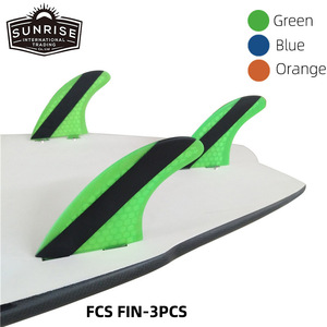 Aletas de Surf de Fibra de Vidrio Honeycomb UPSURF, Juego de Doble Tabla, Color Verde - Product Image 5