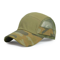 Gorra de Béisbol de 7 Paneles con Malla de Camuflaje, para Adultos, Unisex, Transpirable, con Logotipo Personalizado, para Verano y Actividades al Aire Libre