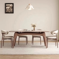 Chaise de salle à manger en bois massif de style nordique, durable, avec pieds en bois, design moderne et décontracté pour chambre, hôtel ou villa