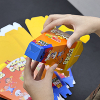 Boîte à pizza personnalisée pour emporter avec insert, boîte en papier portable avec logo imprimé, emballage pour popcorn et frites