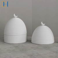 C & H Luxe Personnalisé Islam Mosquée Dôme Béton Céramique Conteneur Porte Bocal