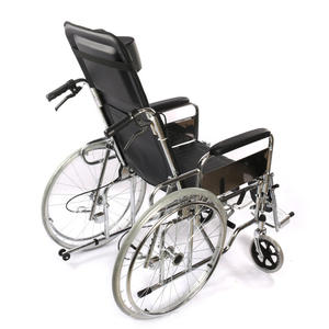 Silla de Ruedas Manual Médica con Respaldo Alto, Totalmente Reclinable, Desmontable, Plegable, Ligera, con Reposapiés Ajustable - Product Image 3