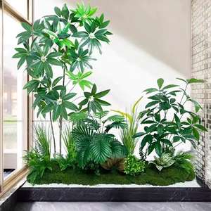 Grande plante artificielle verte d'intérieur <span class=keywords><strong>pour</strong></span> la décoration de fenêtres, la disposition de balcon et de cour, excellente <span class=keywords><strong>pour</strong></span> l'aménagement paysager - Product Image 5