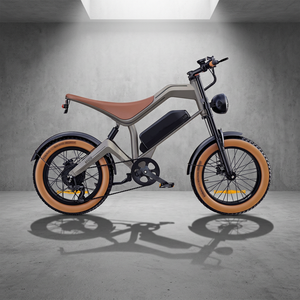 Bicicleta Eléctrica de Estilo Motocicleta Retro con Neumáticos Anchos, Suspensión Completa, Todoterreno, para Adultos, para Paseos al Aire Libre - Product Image 3