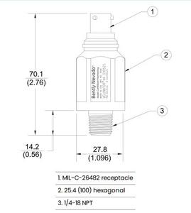Sensor de Velocidad Piezoeléctrico Nevada 330525 Velomitor XA para Automatización, Acero Inoxidable, 330525 Velomitor XA, Sensor de Velocidad Piezoeléctrico Velomi - Product Image 4