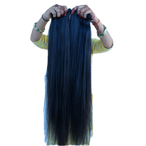 Cheveux humains Remy indiens vierges bruts, non traités, cuticules alignées, en lots naturels, styles Kinky Black Straight, Loose Deep Wave, provenant de temple indien - Product Image 1