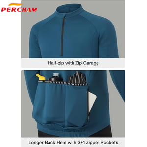 <span class=keywords><strong>Maillot</strong></span> de <span class=keywords><strong>cyclisme</strong></span> à manches longues réfléchissant léger de haute qualité OEM Respirant Séchage rapide Coupe ajustée <span class=keywords><strong>Maillot</strong></span> de course à vélo - Product Image 3