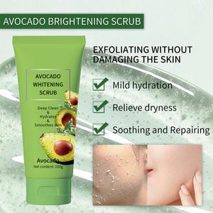 Crème Gommante Éclaircissante à l'Avocat 100g en Gros pour Usine, Nettoyage en Profondeur, Hydratante, Soin Corporel à Base de Beurre de Karité - Product Image 4