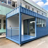 Maison préfabriquée de luxe à 2 étages avec 1 chambre, 1 salle de bain et terrasse – Cabane préfabriquée compacte en kit – Conteneur habitable