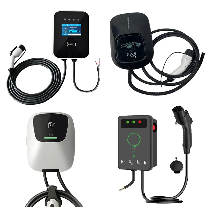 OEM ODM Elektroauto EV Ladegerät Typ 2 AC Wall Box Home EV Ladestation mit 4,3-Zoll-LCD-Display OCPP 1.6J Ladestation