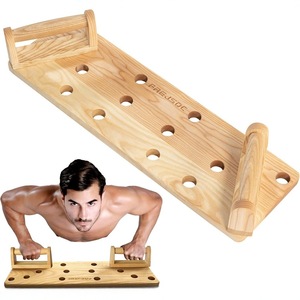 Soporte de madera para flexiones, equipo de fitness multifuncional para el área abdominal, para entrenamiento en casa, equipo de ejercicio para hombres y adultos - Product Image 1