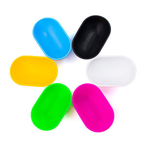 Tazón de Silicona Ovalado Mini Personalizado, Diseño Moderno, Ecológico, Apto para Alimentos, Colorido, para Viajes, Tazón para Bebés - Product Image 1