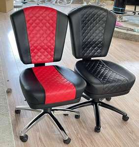 高品質スロットマシンチェアアームレスト付き調整可能カジノチェアホイール付きヘビーデューティ金属ポーカーチェア - Product Image 1