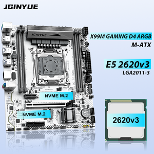 JGINYUE X99 Motherboard Xeon 2620 V3 <b>DDR4</b> 4-Channel <b>RAM</b> M.2 NVME WIFI Mini-ATX GAMING ARGB High Memory Capacity Supports up to 1 - Product Image 5