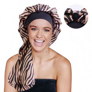 Bonnet long en satin large avec fermeture à bouton-pression, pour tresses longues, pour femme, plage, extérieur, usage quotidien, toutes saisons - Product Image 1