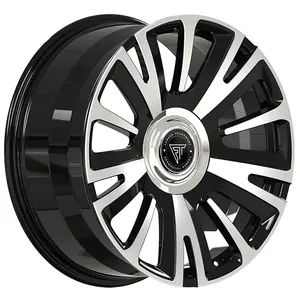 Ruota di colore nero lucido con design per auto cerchi in lega forgiati personalizzati con alluminio 6061-t6 per Rolls-Royce