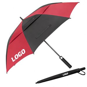 Paraguas de Golf Transpirable de Doble Capa Rojo y Negro, Regalos Publicitarios de Alta Gama para Automóviles - Product Image 1