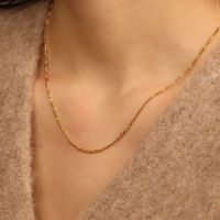 Chris april bijoux fins en gros 925 en argent Sterling plaqué or gourmette Figaro corde lien chaîne collier personnalisé