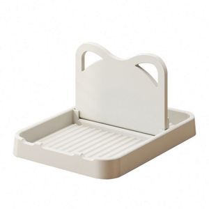 <b>Kitchen</b> Household Multifunctional Vertical Wall-Mounted Soup Spoon <b>Storage</b> <b>Rack</b> Double Pot Cover Shelf Plastic - Product Image 5