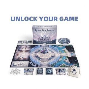Jeu de société FUXI Lunar Tide Temple Carrom, jeu de table coopératif fantastique, 1 à 4 joueurs, éducatif, divertissement familial, en carton - Product Image 2