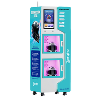 Distributeur automatique commercial de nettoyage de casques et gilets anti-buée en acier inoxydable avec paiement NFC et séchage désinfectant certifié CE