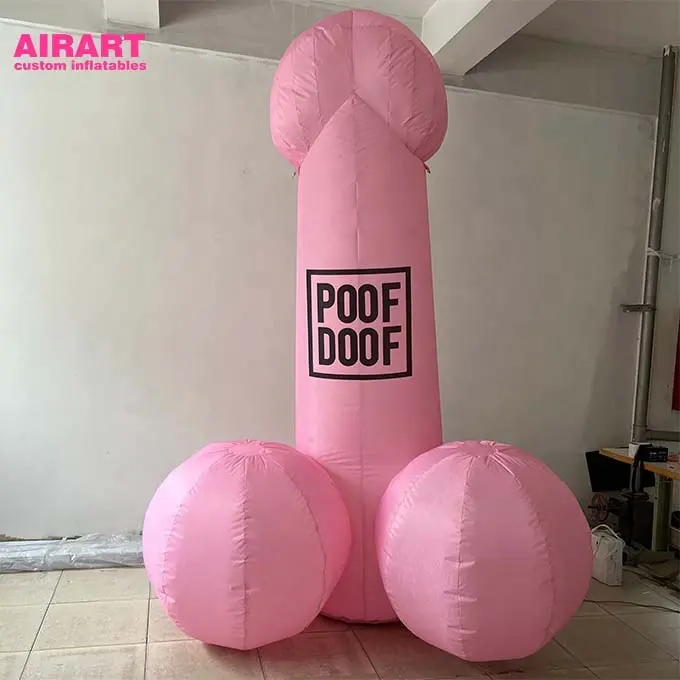 Boule de pénis gonflable rose, accessoire de recherche vagin gonflable pour l'affichage
