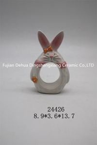 Biểu tượng tùy chỉnh Hot Bán dễ thương phim hoạt hình phục sinh Thỏ Bunny hình dạng sứ Ấm Trà chén gốm trà nồi - Product Image 6