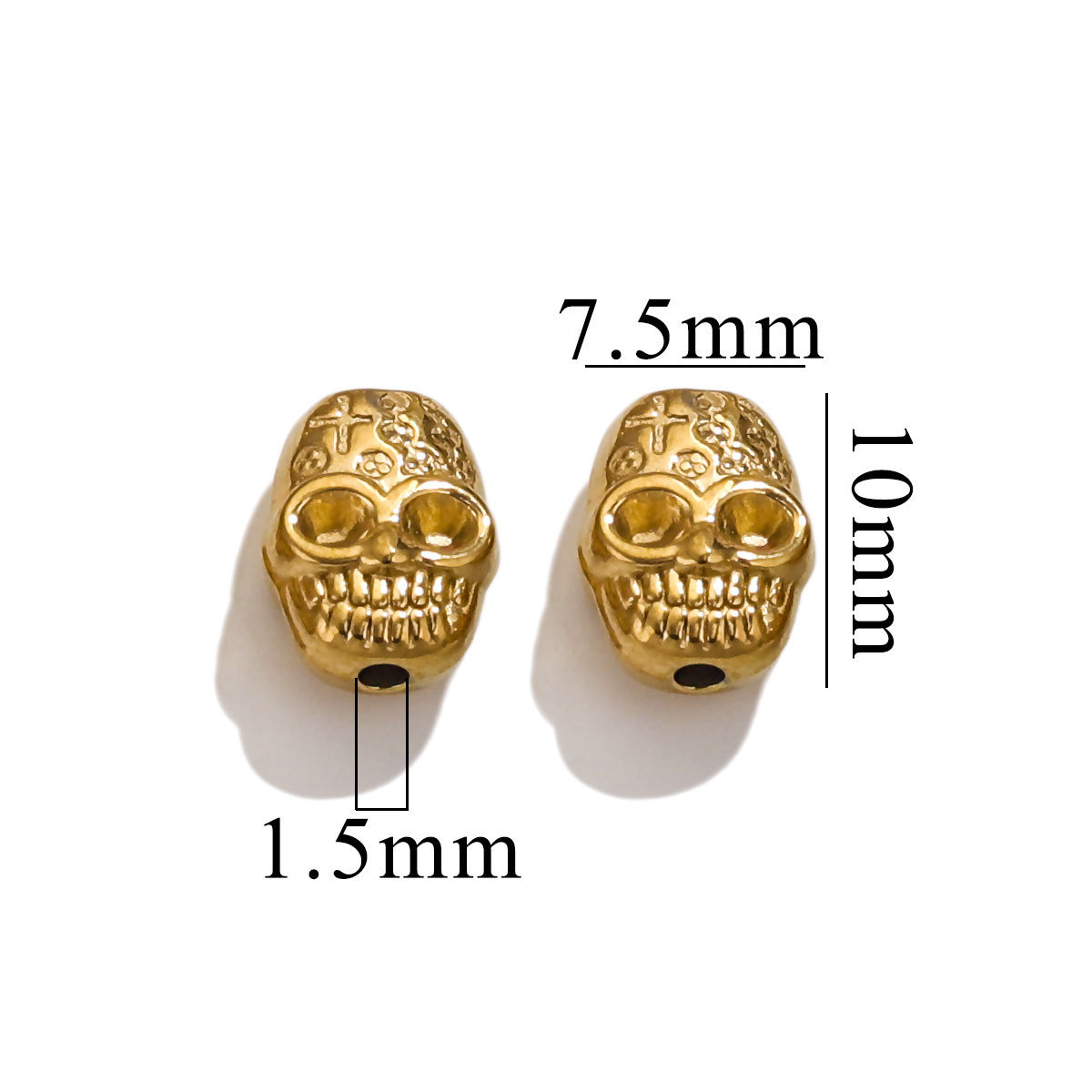 Cross Skull - gold [Single 1.42g]