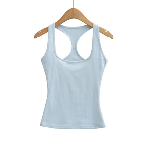 Basic V-neck Lightweight Spring Vest Fitted Four-Way Stretch Quick Dry <strong>Layering</strong> <strong>Top</strong> for Women - Product Image 3