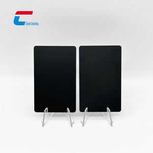 Carte de visite hybride NFC en métal vierge, prête à être expédiée, en acier inoxydable, <span class=keywords><strong>puce</strong></span> NTAG215, finition noire mate, <span class=keywords><strong>argent</strong></span>/brossé or - Product Image 3