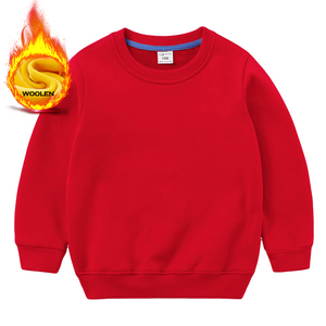 2023 ragazzini Winter Compound vili Plus Thick Custom Kids Warm Tops felpe con cappuccio coperta vestiti Solid Blank Toddler felpa - Product Image 4