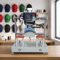 Presse à chaud semi-automatique certifiée Allprint pour l'impression de casquettes, avec chauffage supérieur et inférieur