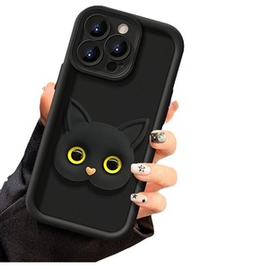 Nuovo cartone animato nero adesivo gatto TPU custodia di protezione del telefono cellulare per <span class=keywords><strong>Iphone</strong></span> 6 7 8 <span class=keywords><strong>Plus</strong></span> X Xr XS 11 12 13 14 16 Pro Max - Product Image 4
