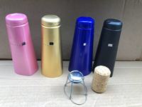 Vente en gros personnalisée de bouchons de bouteilles de champagne de luxe, de capsules thermorétractables en aluminium scellées et de bouchons de bouteilles colorés