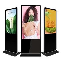 Écran publicitaire LCD de 55 pouces, affichage numérique en libre-service pour les entreprises, totem d'affichage numérique pour la rue, écran tactile, sol, SDK, ascenseur