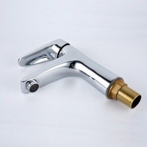 Grifo de Lavabo Monomando de un Solo Orificio, Montado en el Tapa del Lavabo, Moderno, de Latón, para Baño - Product Image 3