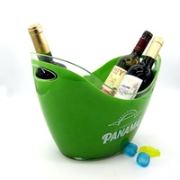 Seau à glace promotionnel personnalisé OEM/ODM à double paroi de 5 L en plastique PS avec emballage en carton pour boissons